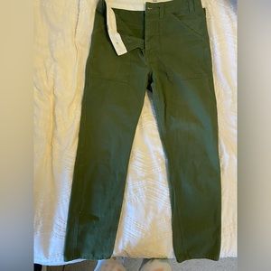 Olive green Topo Designs field pants size 30